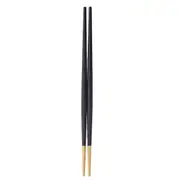2Pairs Japanese Korean Chinese Chopsticks Black Gold Stainless Steel Sushi Chop Stick Length 22Cm