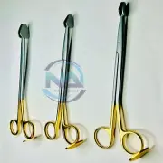 Trepsat Facial Flap Dissector Scissors set of 3pcs Lenth 18 CM Black Gold