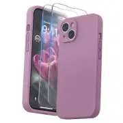 Designed for iPhone 14 Plus Case with Screen Protector and Camera Lilac Purple