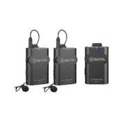 3pc Boya By-WM4 Pro-K2 Wireless Microphone System RX/TX Lapel Set Black