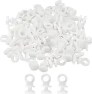 100pcs Curtain Track Gliders,plastic White Curtain Hooks Curtain Hooks Caravan Curtain Hooks Plastic White Curtain Track Rail Glider Hooks