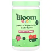 Bloom, Kids, Greens & Superfoods + Multivitamin, Strawberry Apple, 4.76 oz (135 g)