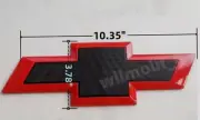 10.35" Black with Red edge Rear only Bowtie Emblem For 2014-2019 Silverado