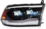 2 PCS Car Lights Parts Compatible With Compatible With Dodge Ram 2009-2018 1500 2500 3500 Led Headlight Assembly Plug And Play Front Car Headlamp