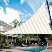 24-28ft Outdoor Shade Sail Triangle Sun Canopy Cover for Patio Garden Yard Pool