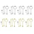 8 Sets 3 Tier Crown Cake Plate Stand Fittings Hardware Holder Kitchen7016