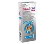 Bravecto Plus Medium Cats 2.8-6.25kg Spot-On Flea, Tick & Heartworm Treatment (Blue)