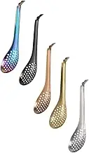 CONGARTENO Practical Kitchen Colander Set 5pcs Caviar Spoons Sift for Easy Draining Serving
