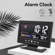 LED Digital Alarm Clock Snooze Calendar Thermometer Hygrometer Weather Display