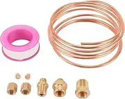 Oil Pressure Gauge Tubing Kit Comprehensive Brass Tube Kit with 1/8 1/4 Inch NPT Fittings for Automotive Industrial Applications 72 Inch Length