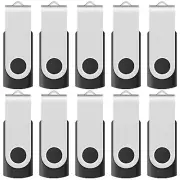 Enfain 32GB USB 2.0 Flash Memory Stick Drives (10 Pack) - Swivel Thumb Drives...