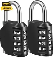 Combination Lock 4 Digit Padlock for School Gym Sports Locker Fence Toolbox Case