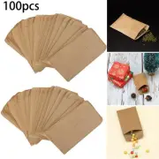 100pcs KRAFT-PAPER BAG/POUCH STAND-UP SEALABLE| COFFEE|SEEDS NUTS GRIP-HEAT SEAL