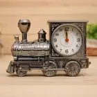 Train Models Vintage Table Clock Alarm Clocks Car Locomotive Desk Sculpture