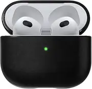 Nomad Leather case Compatible with Apple AirPods (3rd Generation) - Black