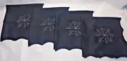 Halloween Spiderweb Cloth Napkins The Midnight Market Wicked 20"x20" Black
