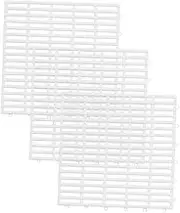 TOPPERFUN Bathroom Safety Mats 4pcs Anti-Slip Interlocking Mats Waterproof Drainage Door Mats