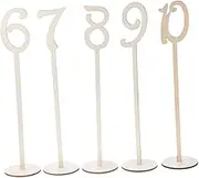 OFFSCH 1PC Wooden Table Numbers Creative Wooden Seating Card Holders for Weddings Parties Events and Catering Decorations Pack Display