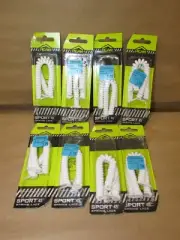 Peak Sport 45" Spring White Curly No Tie Shoes Laces - 8 pack