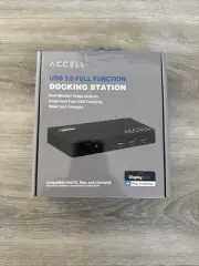 Accell USB 3.0 Full Function Docking Station for PC & Mac 4K Plug & Display NEW