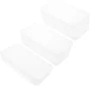 PEPLAYTAL Sealing Food Storage Boxes 3pcs Clear Fruit and Vegetable Bins Pantry Organisation Fridge Organiser Containers 2.8l 3.3l