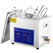 VEVOR Ultrasonic Cleaner 10L Jewelry Cleaning with Digital Timer Ultrasonic Cleaning Machine for Jewellery Rings Watches Eyeglasses Dentures Coins Met