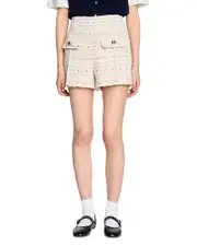 Sandro Decorative Tweed Shorts