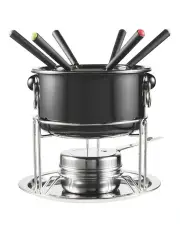 [The Cooks Collective] Essentials Fondue 6 Person Set - Black