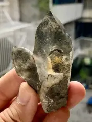 Black rutile quartz Twin terminated Crystal Specimen