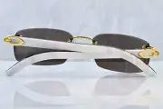 Cartier rimless buffs white gold horn C decor sunglasses