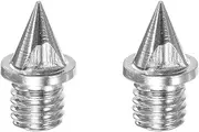 [uxcell] 2pcs Track Spikes 1/4 Inch Alloy Steel Hollowed Short Nails Replacement Spikes for Sprint Short Running Track Shoes, Silver Tone