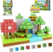 100PCS Magnetic Blocks - Build Mine Magnet World Magic Portal Set, Magnetic Tiles Building Blocks Toddler Toys STEM Sensory Toys for Boys & Girls Age 3-8 9 10, Toddler Creative Learning Toys