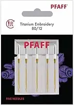 Pfaff Sewing Machine Titanium Embroidery 80 Needles Pack of 5