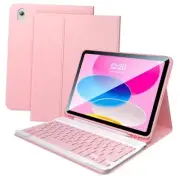 for iPad 10th Generation Case with Keyboard, 10.9 inch 2022 ipad Magnetic Pink