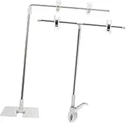 2pcs Shape Retractable Poster Display Stand Stainless Steel Table Advertising Stand for Indoor Outdoor Use Ergonomic Safety Corner Design Easy to Install Store