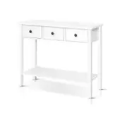 Artiss 3 Drawers Console Table White