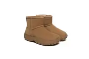 AUSTRALIAN SHEPHERD UGG Boots Sheepskin Wool Ankle Chunky Mini Classic Salma Chestnut
