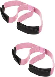 BESPORTBLE 2pcs Yoga Resistance Band Resistance Bands for Back Figure 8 Elastic Band Exercise Band Exercise Stretch Bands Workout Bands Stretch Strap Pink Polyester Cotton Fitness Elasticity