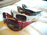 Women's Sunglasses Sexy Rhinestones Full Frame Design Ladies Sunglasses RH-3084