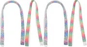4Pcs Non Slip Badminton Racket Grip Tape Sweat Absorbent Overgrip for Tennis and Fishing Rods Skid Handle Wrap with Vibrant Rainbow Design Secure Grip for Sports