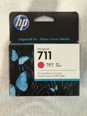 HP 711 Magenta DesignJet Ink Cartridge, CZ131A - Brand New Exp 8/25