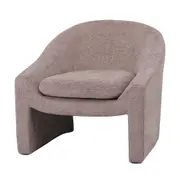 Kotrina Linen Chenille Accent Armchair Light Pink