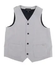 Emporio Armani Kids V-Neck Button-Up Gilet 16Y,14Y,12Y grey