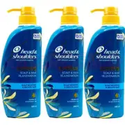 3x HEAD & SHOULDERS 550mL SHAMPOO SUPREME MOISTURE WITH ARGAN CREME