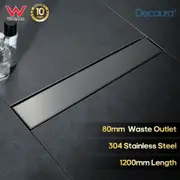 Decaura Shower Drain Grate Tile Insert Floor Waste Drain Stainless Steel 1200mm