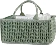 Diaper Caddy Organizer Portable Baby Basket | Nursery Bin For Storing Diapers Wipes Toys And Lotions Ideal For Baby Showers Or Daily Nursery Needs Featuring Sturdy Handles And Spacious Multi-Pocket De