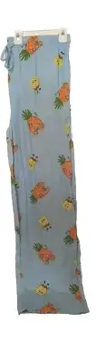 Men's SpongeBob Blue Pajama Lounge Pants Drawstring Elastic Waist XL