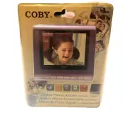 NEW Coby DP356BLK Digital Photo PICTURE Frame with Alarm Clock Purple