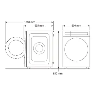 (輸碼95折 XQKEUCLZ32)Whirlpool 惠而浦 10.5公斤 滾筒洗脫烘 WWEB10701BW