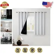 Greyish White 100% Blackout Curtains - Noise Reducing & Thermal Insulated, 45...